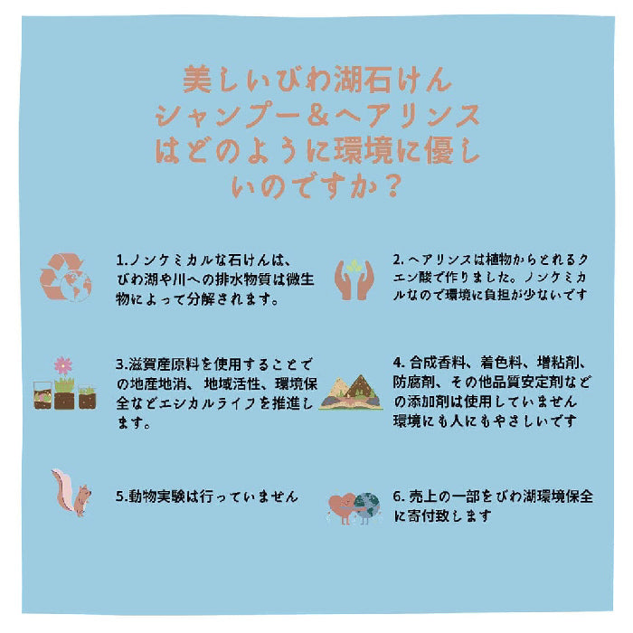 美しいびわ湖石けん全身シャンプー